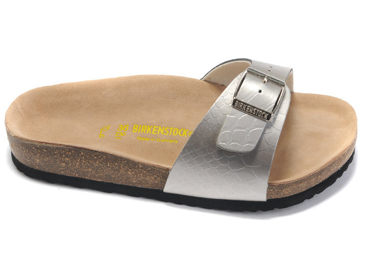 Birk Madrid Slide Sandal Silver Metallic