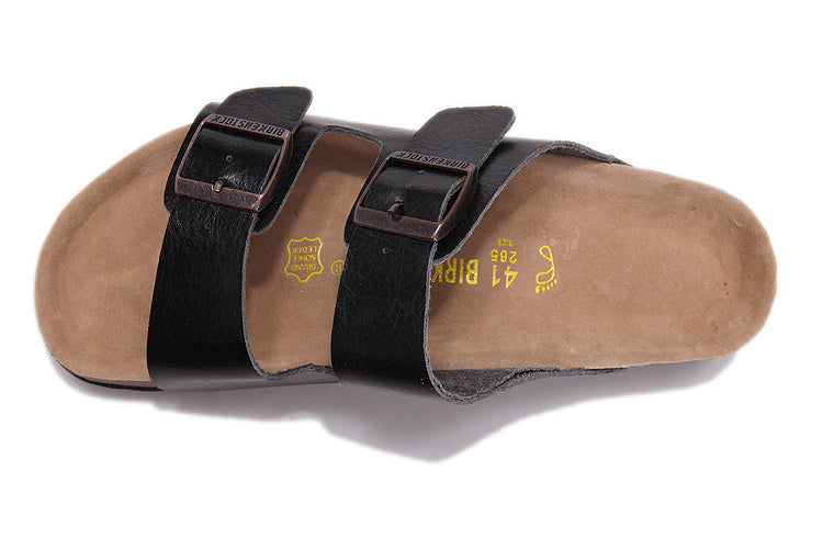 Birk Arizona Black Textured Leather