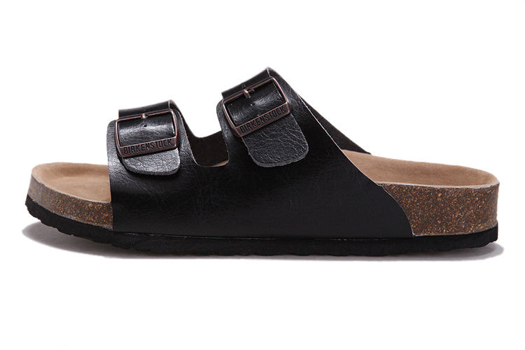 Birk Arizona Black Textured Leather
