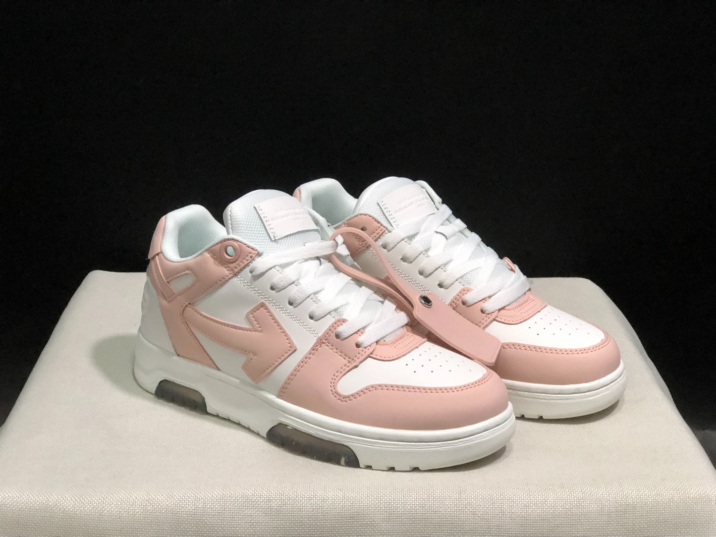 Off-White Out Of Office Calf Leather White Pink