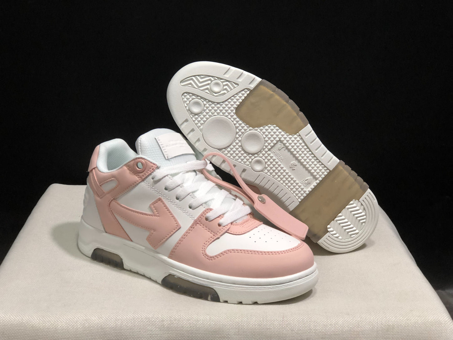 Off-White Out Of Office Calf Leather White Pink