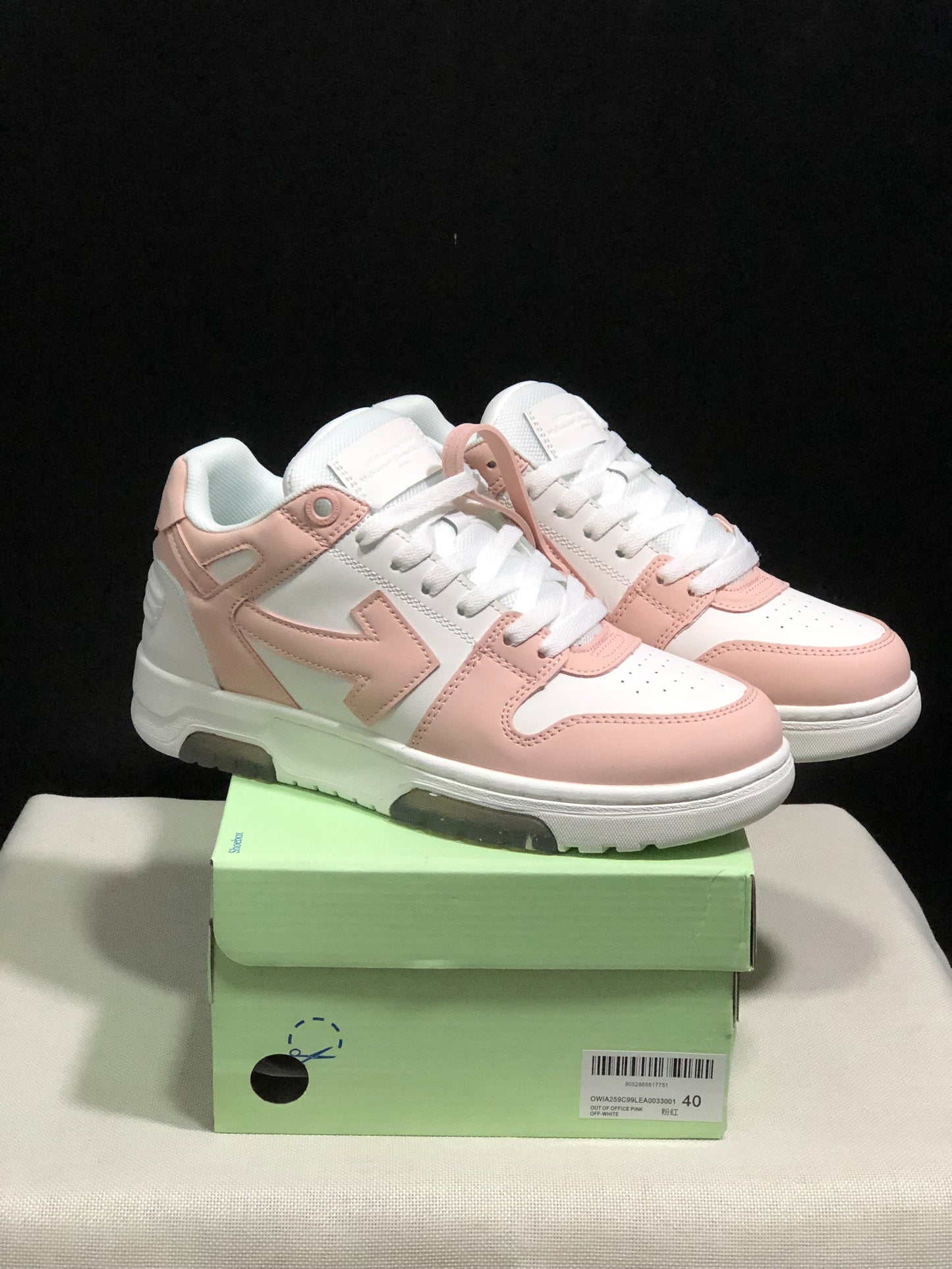 Off-White Out Of Office Calf Leather White Pink
