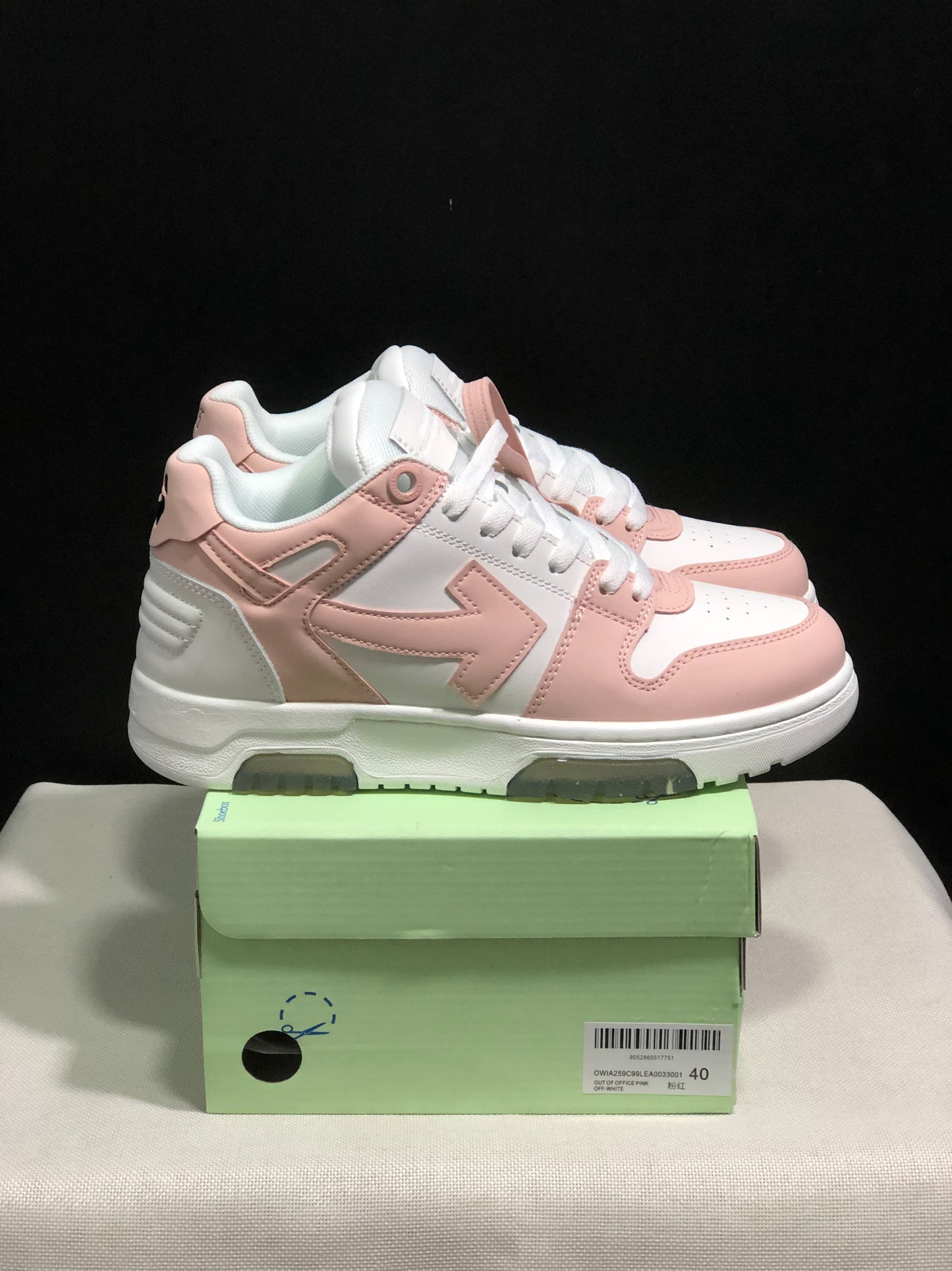 Off-White Out Of Office Calf Leather White Pink