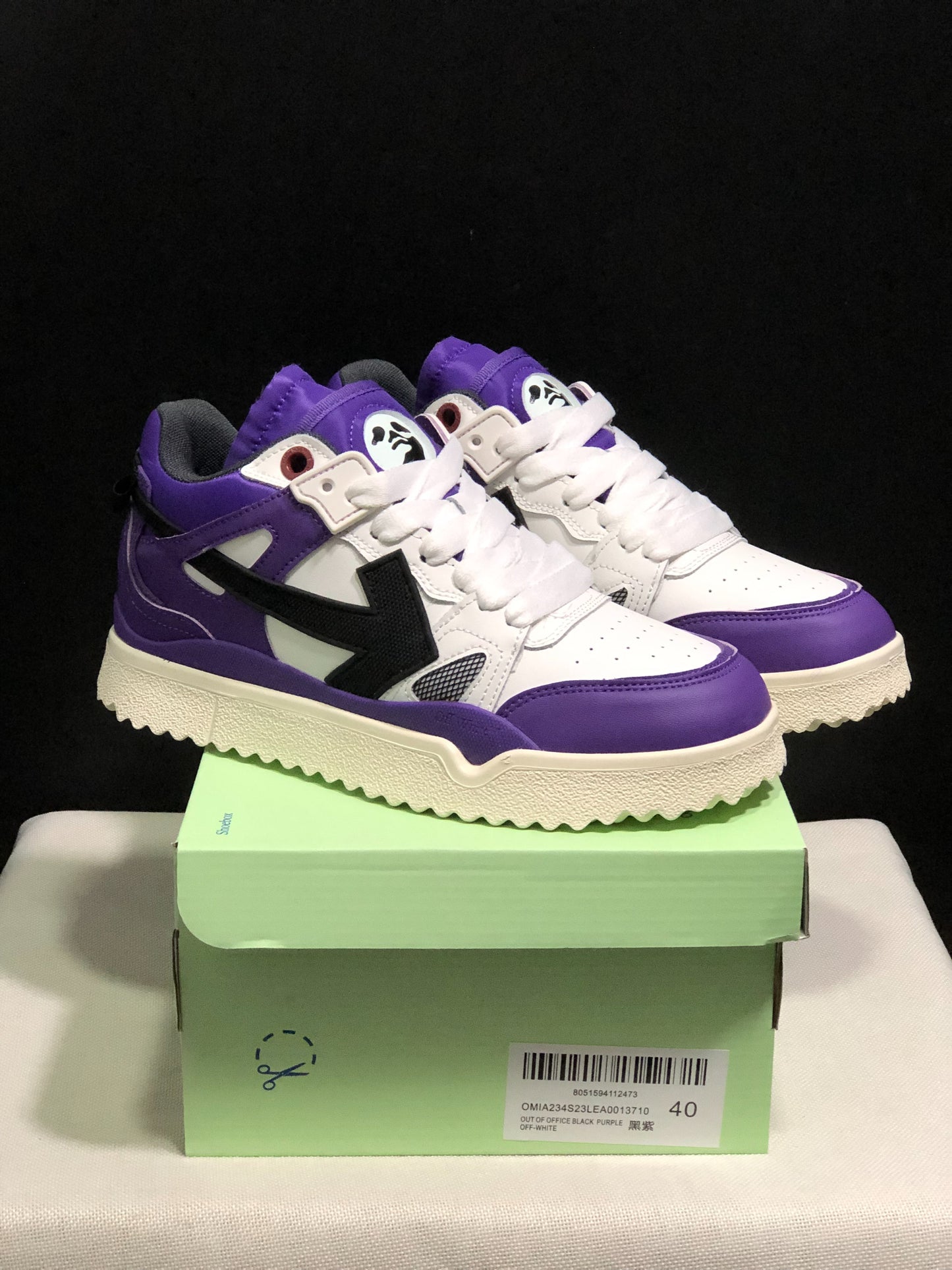 Off-White Out Of Office purple black