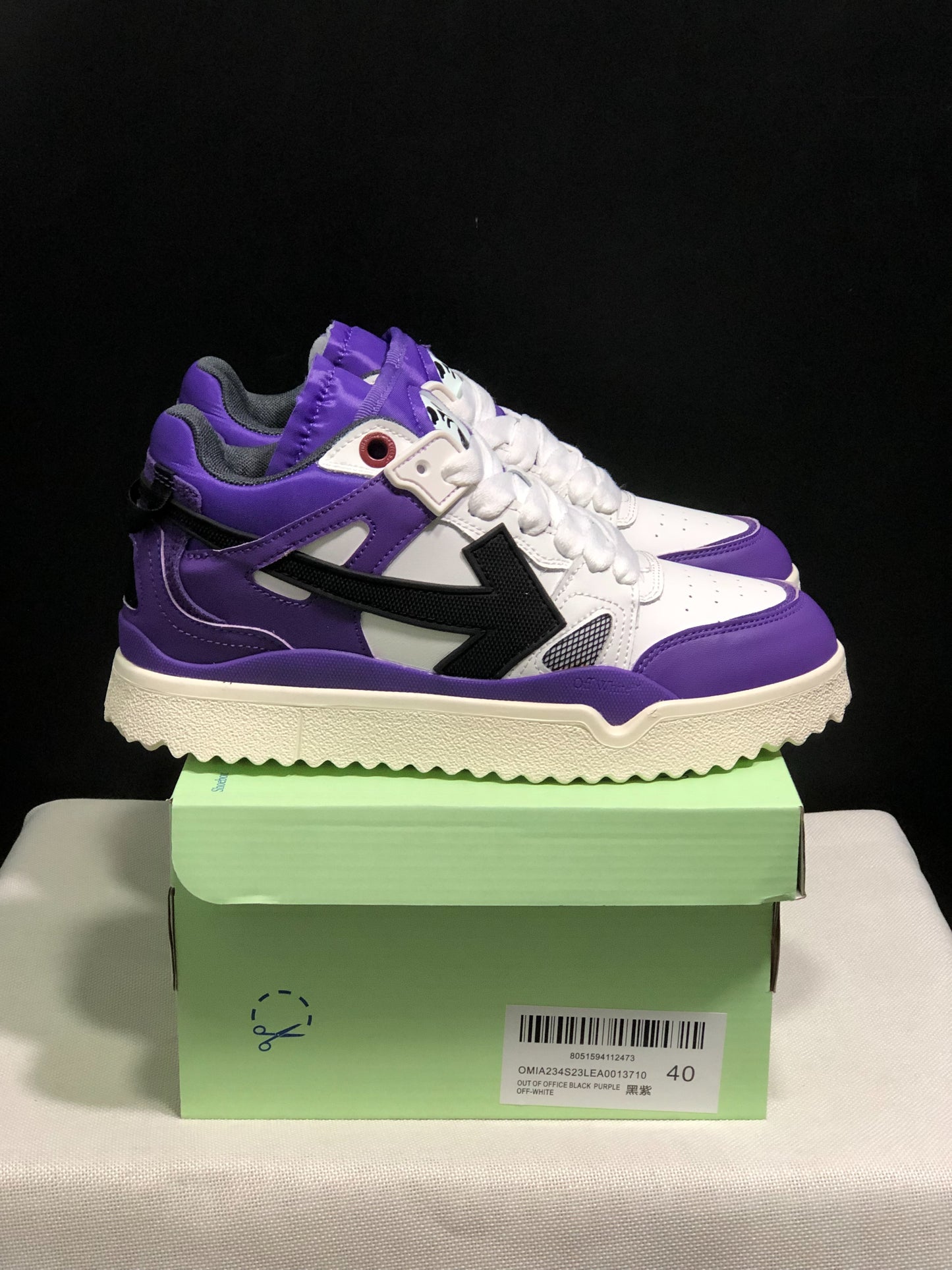 Off-White Out Of Office purple black
