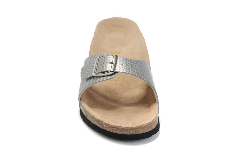 Birk Madrid Slide Sandal Silver / White Textured