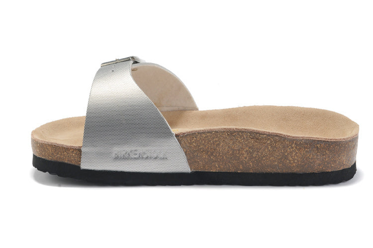 Birk Madrid Slide Sandal Silver / White Textured