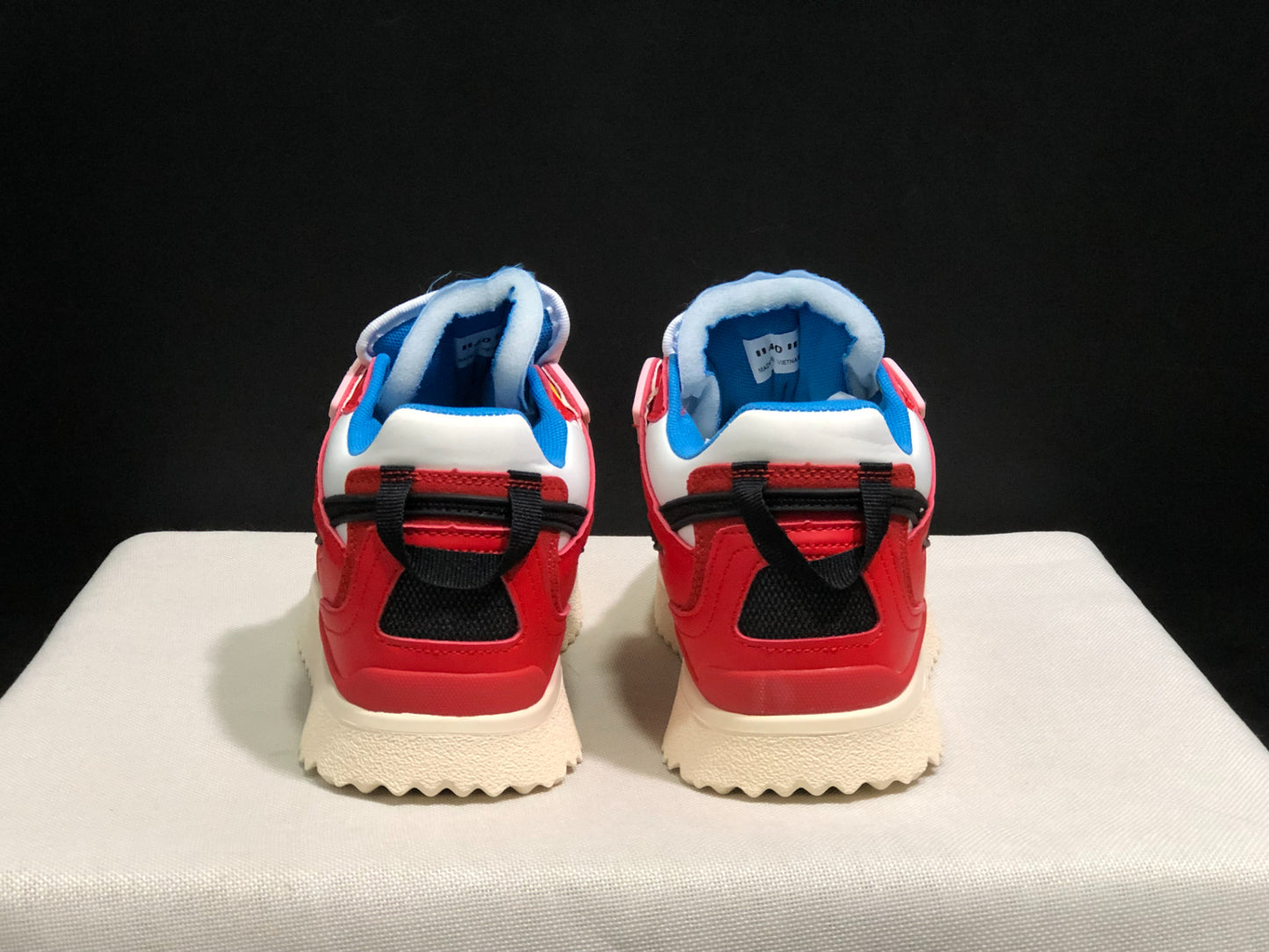 Off white out of officeRed, black, and blue