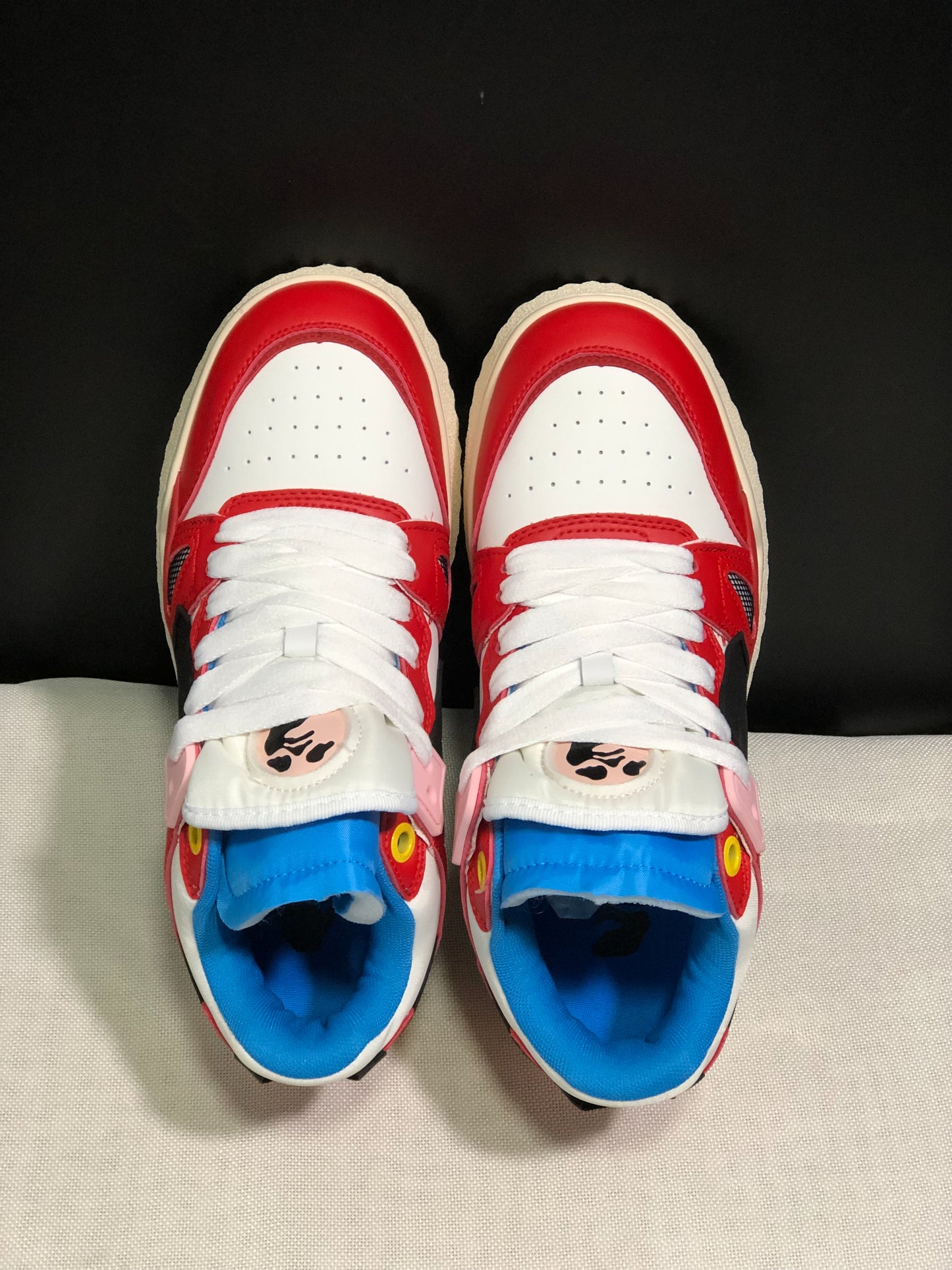 Off white out of officeRed, black, and blue