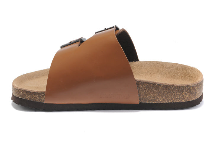 Birk Arizona Slide Sandal Cognac