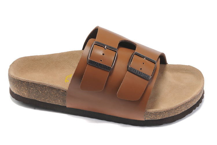 Birk Arizona Slide Sandal Cognac
