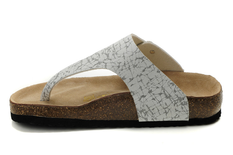 Birk Gizeh Thong Sandal White Marble Print
