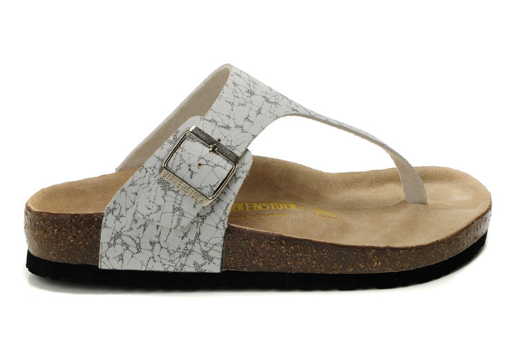 Birk Gizeh Thong Sandal White Marble Print