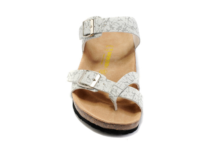 Birk Mayari Sandal White Marble Print