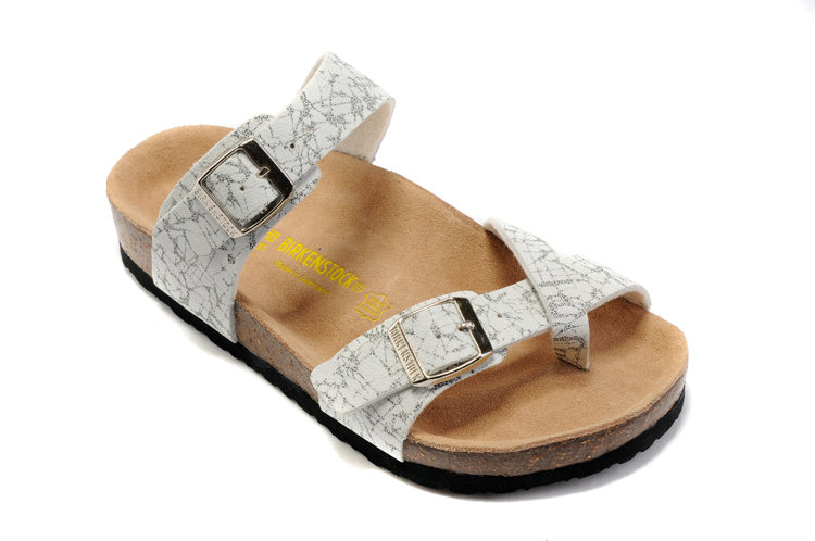 Birk Mayari Sandal White Marble Print