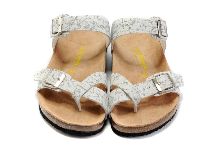 Birk Mayari Sandal White Marble Print