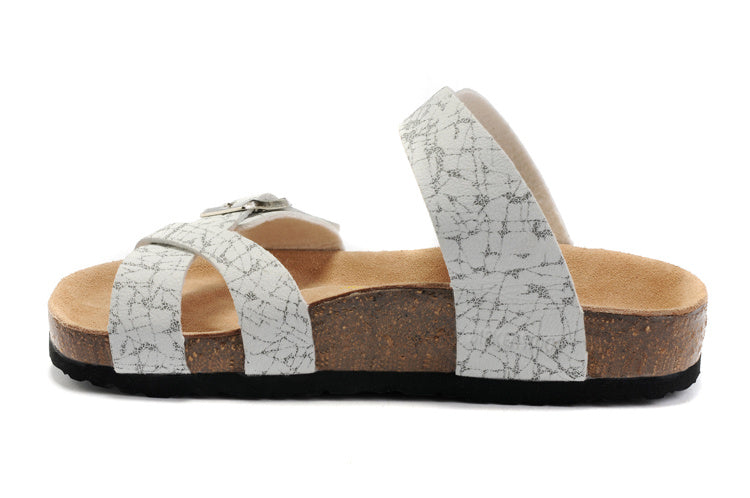 Birk Mayari Sandal White Marble Print