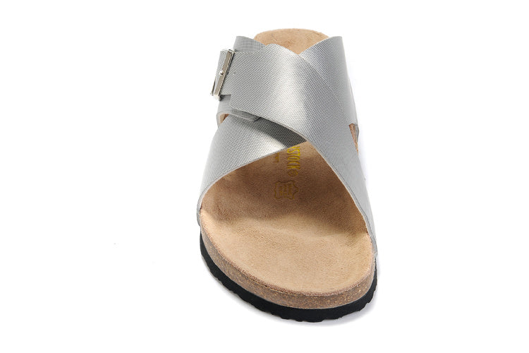 Birk Siena Sandal Silver Textured