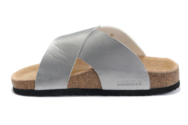 Birk Siena Sandal Silver Textured
