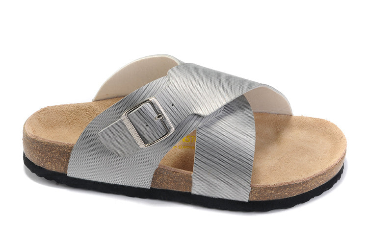 Birk Siena Sandal Silver Textured