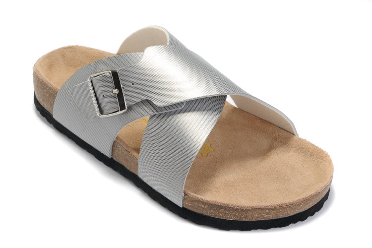 Birk Siena Sandal Silver Textured
