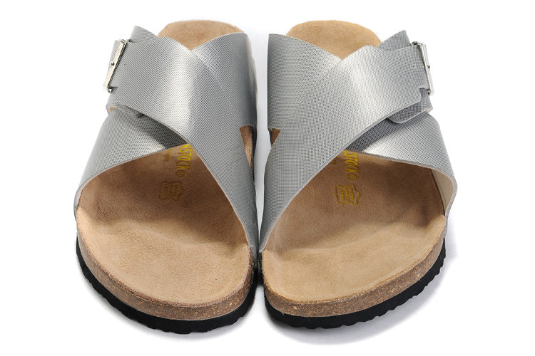 Birk Siena Sandal Silver Textured