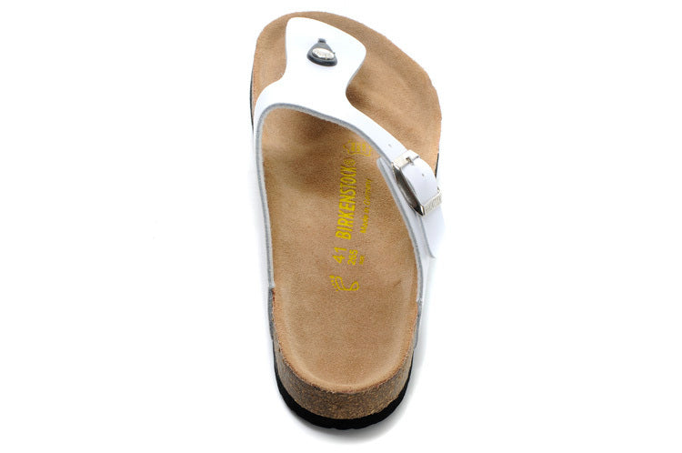 Birk Gizeh Birko-Flor White Thong Sandals