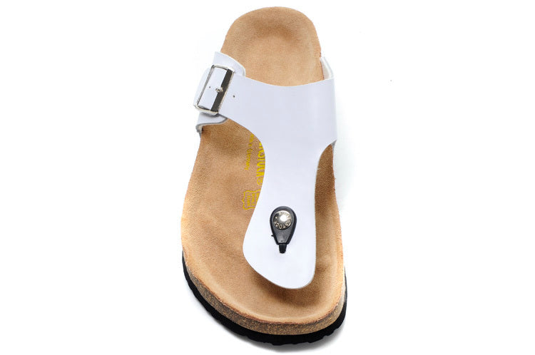 Birk Gizeh Birko-Flor White Thong Sandals