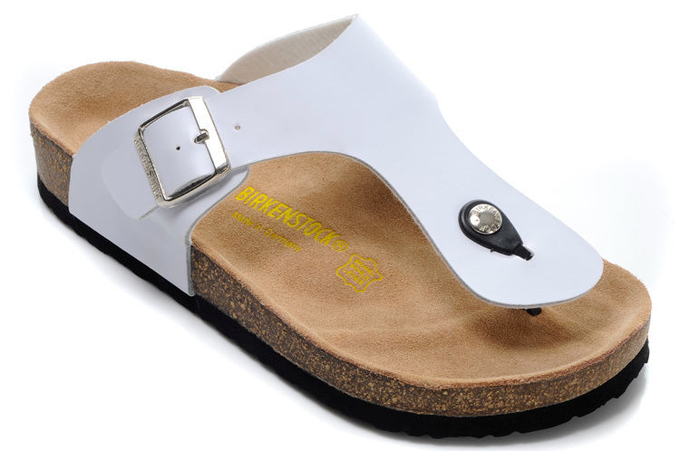 Birk Gizeh Birko-Flor White Thong Sandals