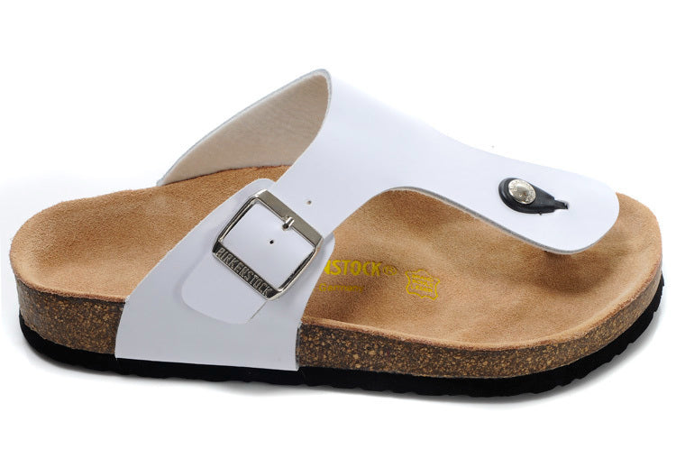 Birk Gizeh Birko-Flor White Thong Sandals