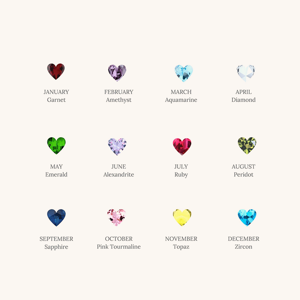 Always Heart To Heart· Birthstone Heart Ring