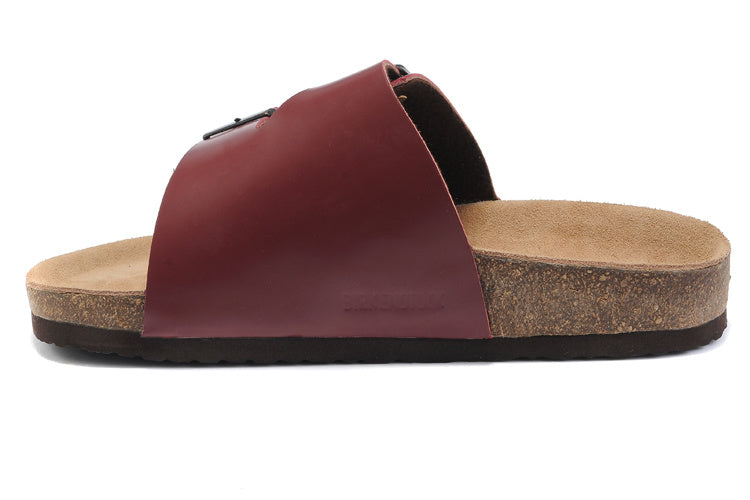 Birk Arizona Slide Sandal Burgundy
