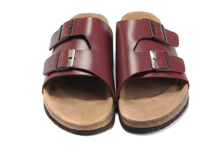 Birk Arizona Slide Sandal Burgundy