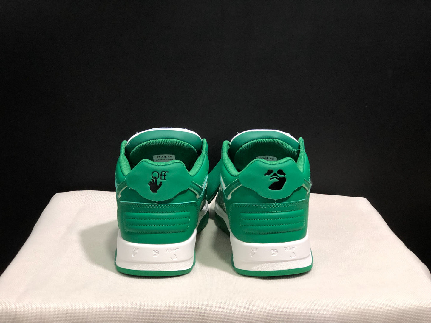 Off-White Shoes Green Dark White