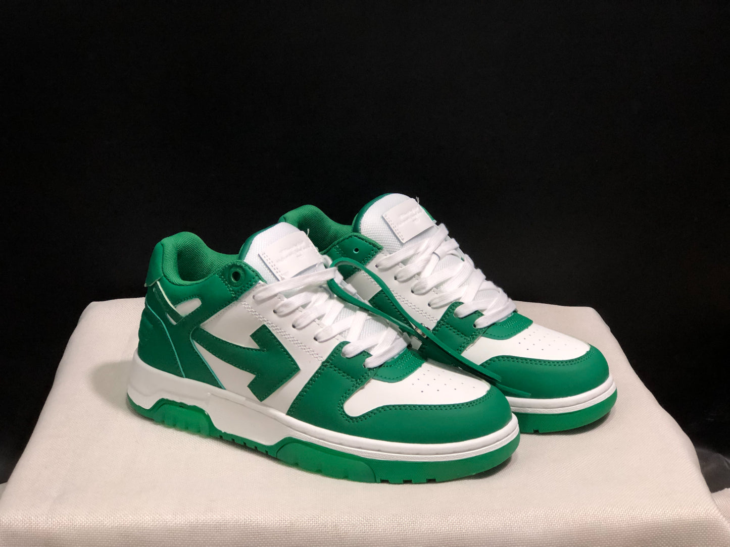 Off-White Shoes Green Dark White