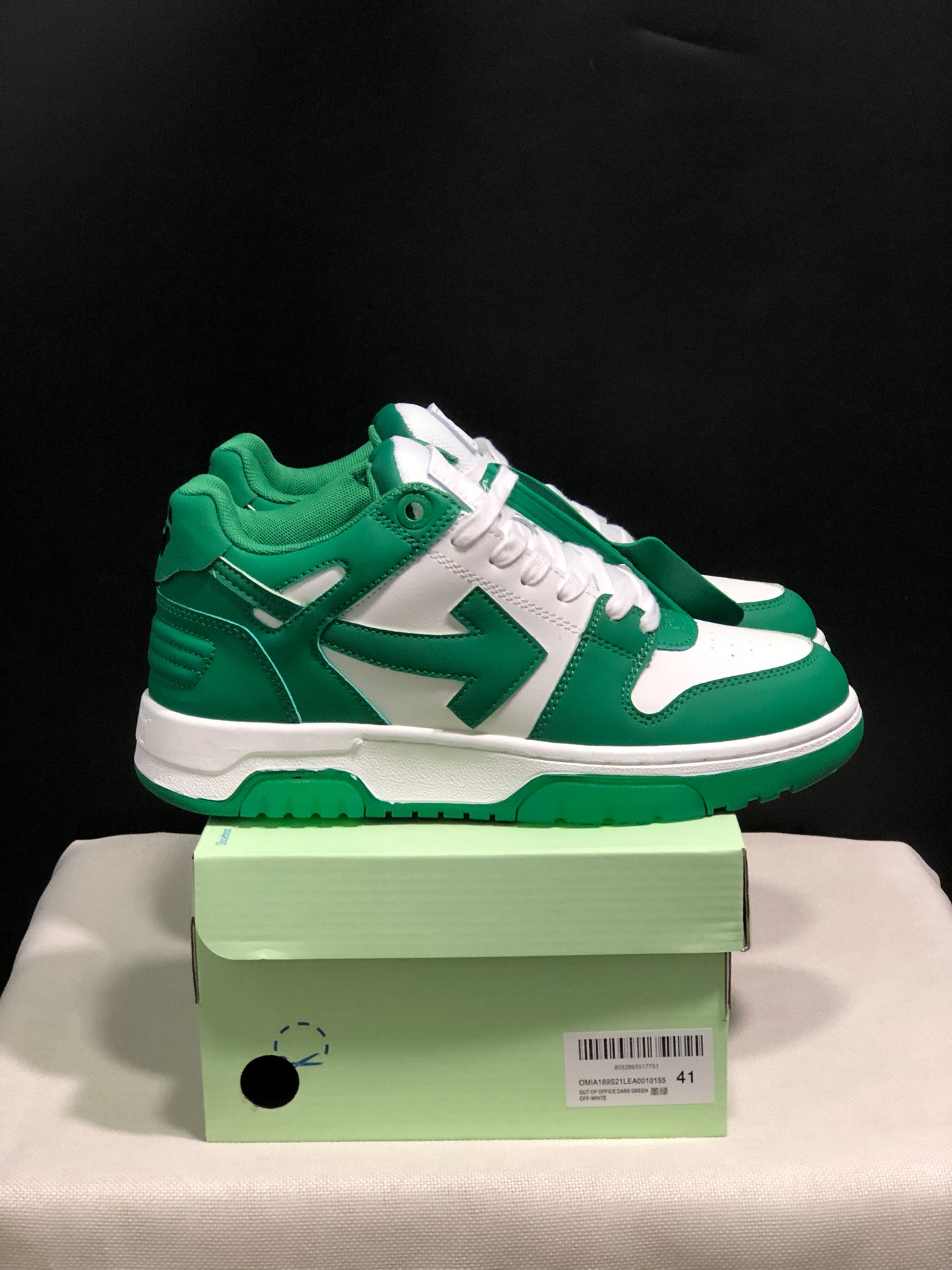 Off-White Shoes Green Dark White