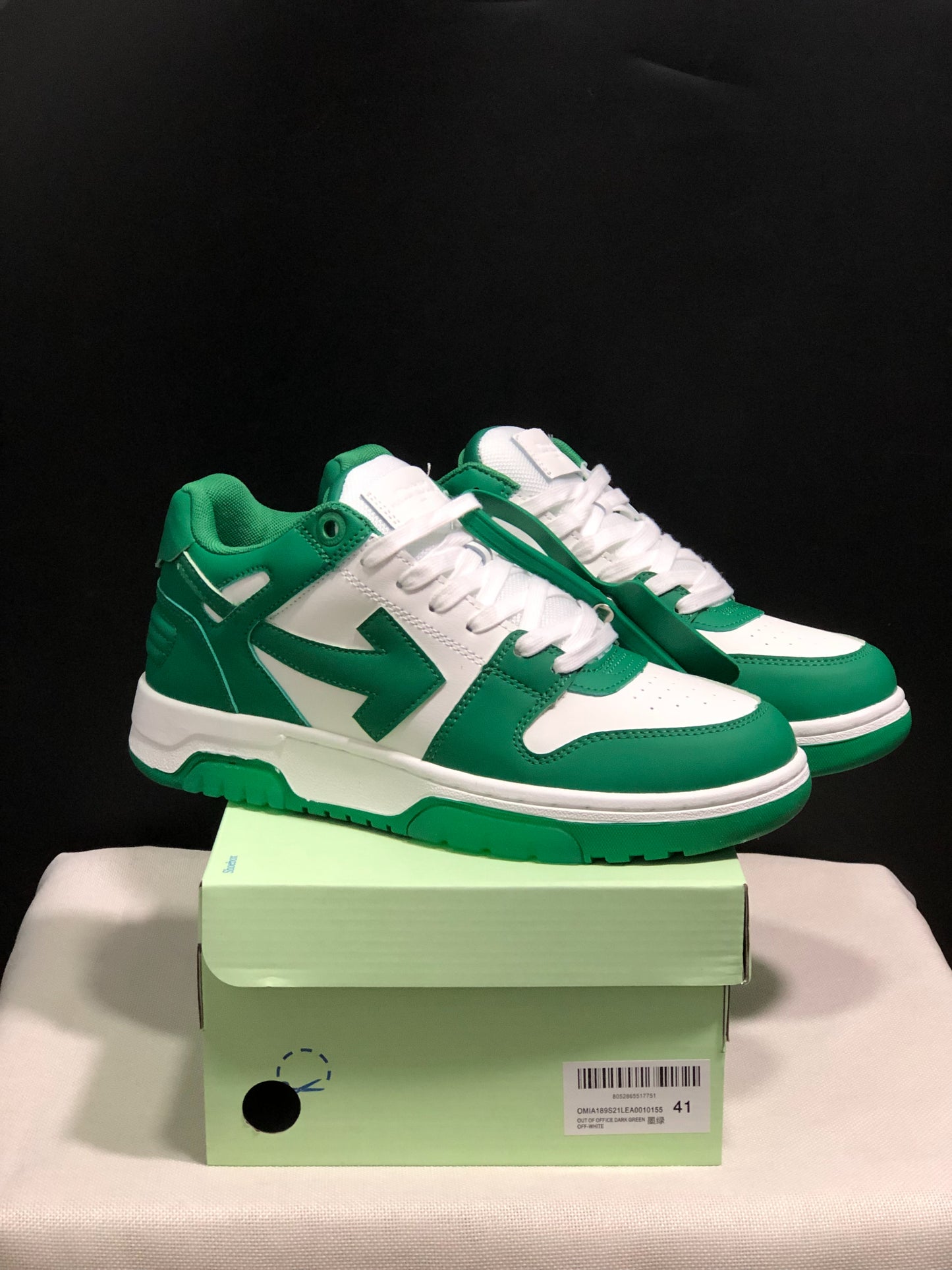Off-White Shoes Green Dark White