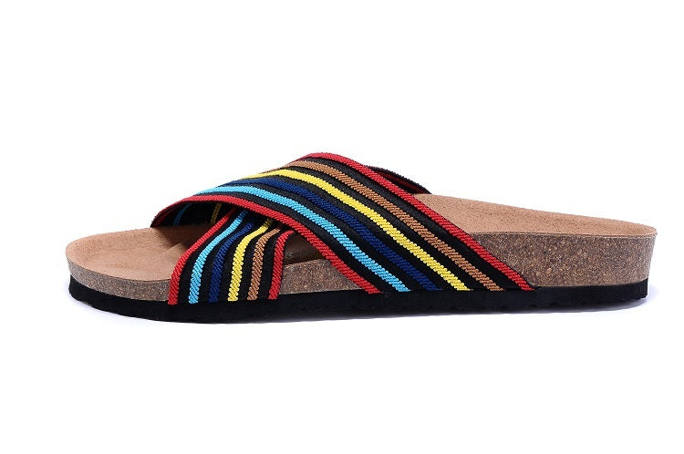 Birk Siena Sandal Multicolor Rainbow Striped Textile