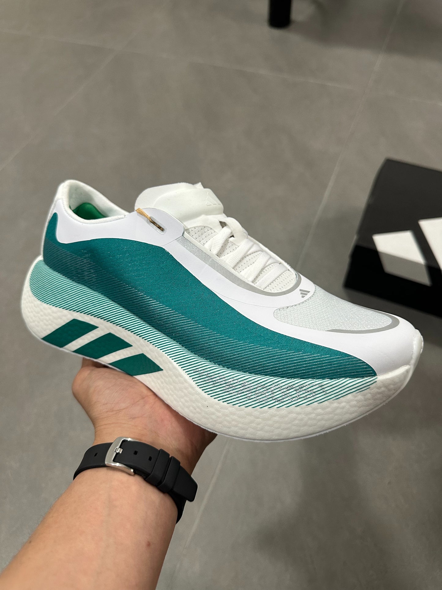Adidas HYPERBOOST EDGE Running Shoes Green | White