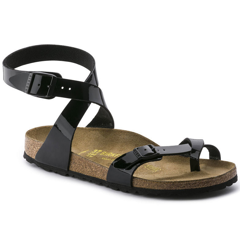 Birk Daloa Sandal Black Patent