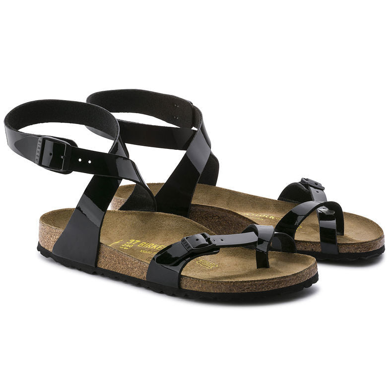 Birk Daloa Sandal Black Patent