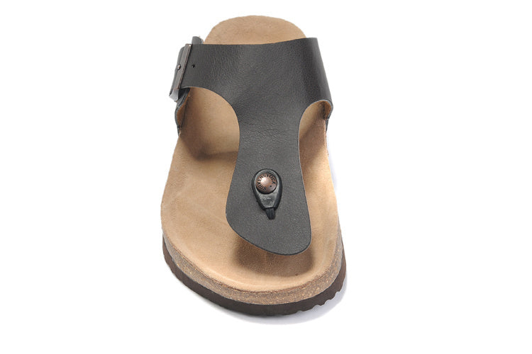 Birk Gizeh Black Birko-Flor Sandals