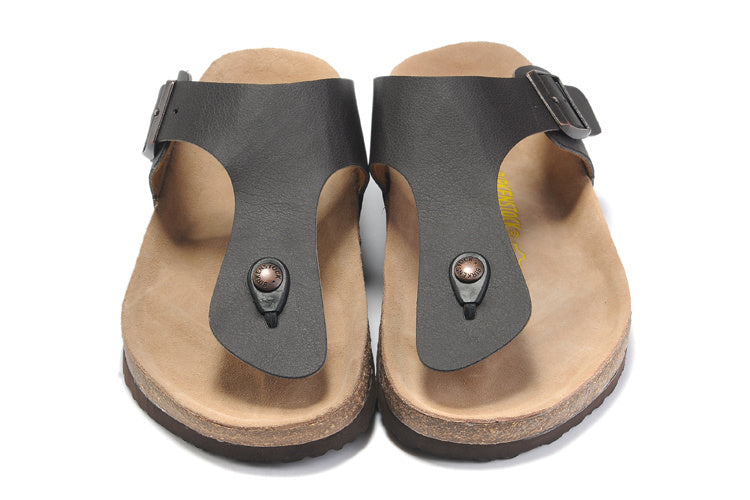 Birk Gizeh Black Birko-Flor Sandals