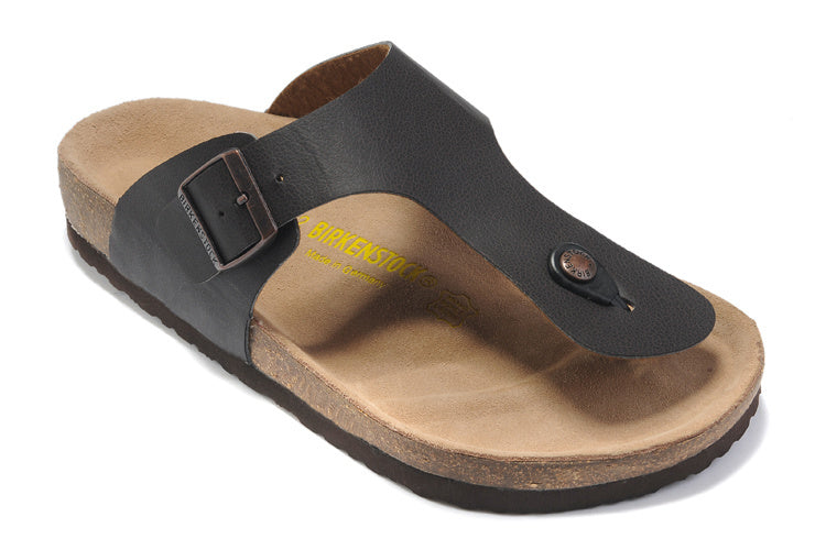 Birk Gizeh Black Birko-Flor Sandals