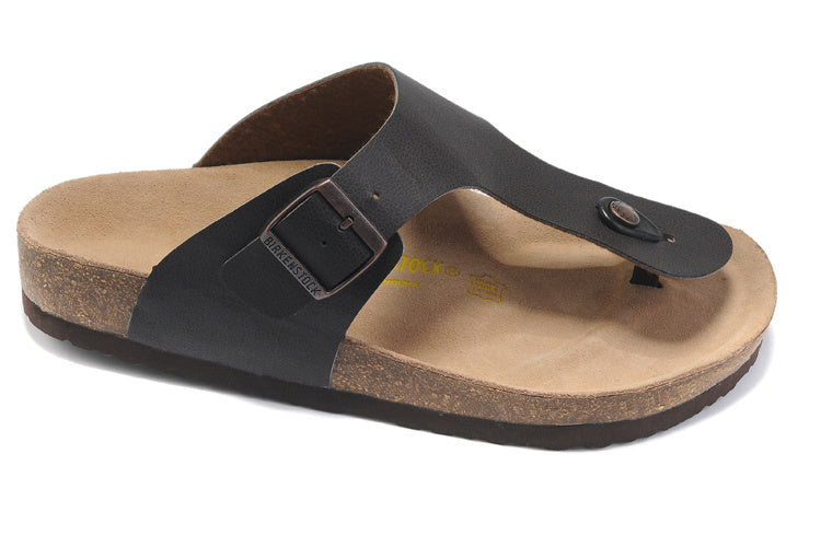 Birk Gizeh Black Birko-Flor Sandals