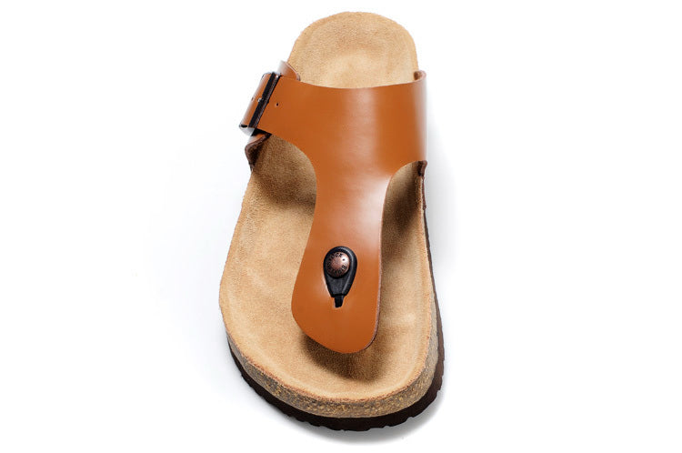 Birk Gizeh Natural Leather (Glossy Cognac / Vintage Brown)