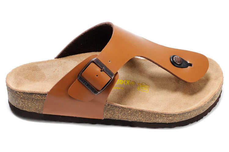 Birk Gizeh Natural Leather (Glossy Cognac / Vintage Brown)